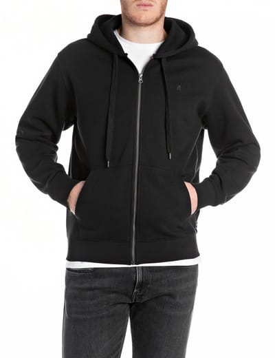 Replay Heren Sweatshirt regular fit Zwart S Volwassenen
