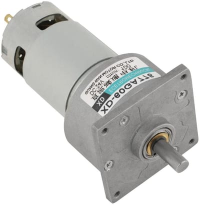 DC Motor - Gelijkstroommotor reductiemotor - Automatisering projecten - Instelbaar toerental metaal - 35 Watt 100 RPM - Metaal