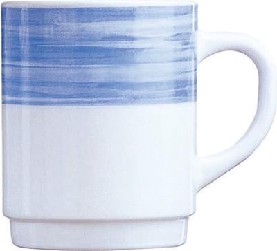 BRUSH MUG BLAUW 25CL SET VAN 6