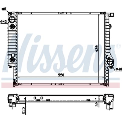 Radiator, motorkoeling NISSENS 60618A