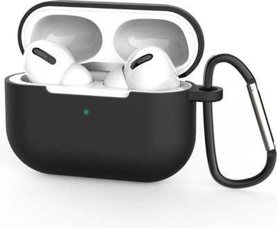 Coverup Hoesje - Geschikt voor AirPods Pro Hoesje - Coverup Siliconen Case - Zwart