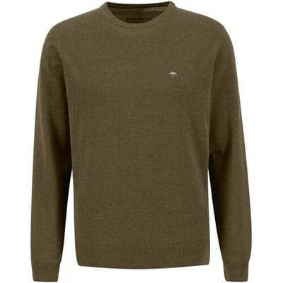 Fynch-Hatton Trui O-Neck Cotton Deep Forest / male