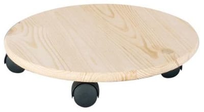 Ronde plantenroller van grenen - Ø 35 cm, max. 100 kg - praktische rolonderzetter voor bloemen