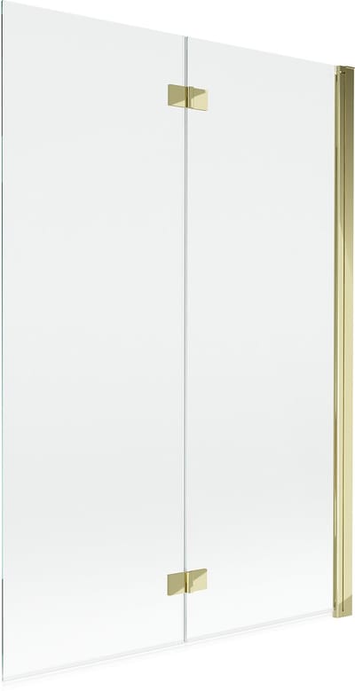 Mexen Mist douchewand 2-delig rechts 120 x 150 , transparant, goud - 8A9-120-002-50-00-P