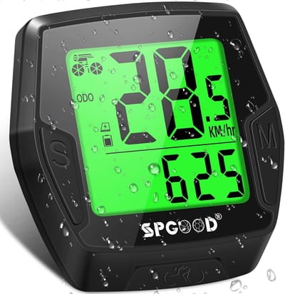 Thijox - Draadloze Fietscomputer met 21 Functies, IP54 Waterdicht, LED Achtergrondverlichting, Automatische Start/Stop, Fietssnelheidsmeter, HD Snelhe