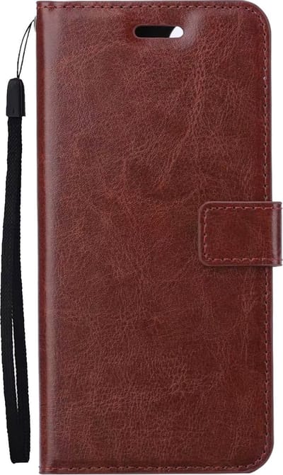 Hoes - Met Pasjeshouder - Geschikt voor Apple iPhone 14 - Luxe Bookcase Portemonee - Flip Case - Kunstleer Book Case - Flipcase - Book Cover - Walletcase - PortemonneeHoes - Bruin