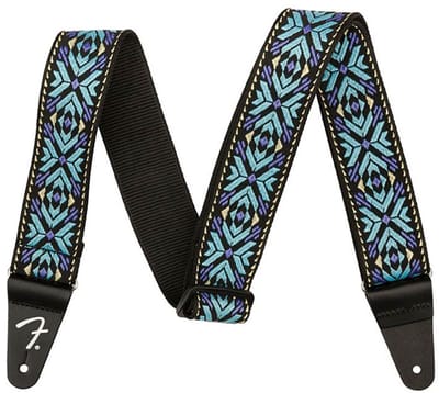 Fender Pasadena Geweven Gitaarband Blue Snowflake 0990638025