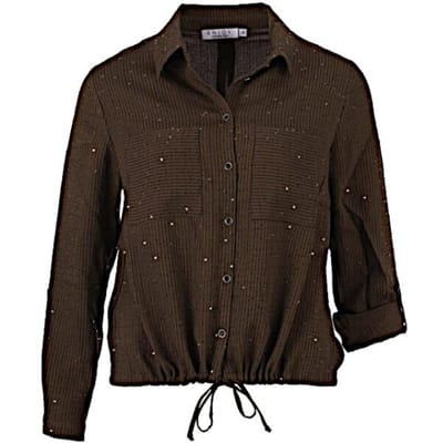 Enjoy blouse 882332 - Donkerbruin