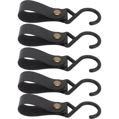 15 stuks leren S-haken Hoge sterkte Multifunctionele Draagbare S-hangers voor Buiten Kamperen Bruin