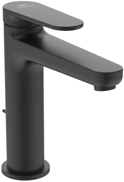 Ideal Standard Cerafine Nuovo - Wastafelkraan met afvoer, zijdeglans zwart BD909XG