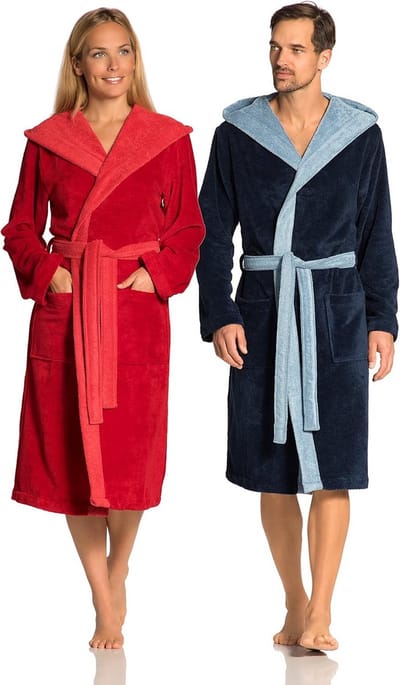 Comfortabele unisex badjas voor volwassenen in trendy design