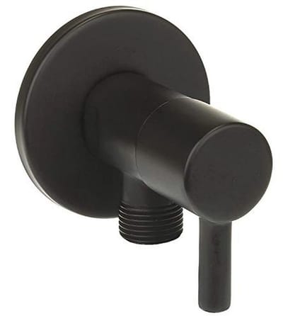 Hoekventiel zwart mat 1/2 x 3/8 inch voor badkamer en keuken