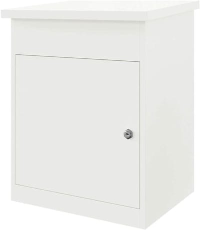 Pakket Brievenbus - Buitenbox Pakketten - Veilig Post Ontvangen - Waterdicht Staal - 44 x 35 x 59 cm - Wit