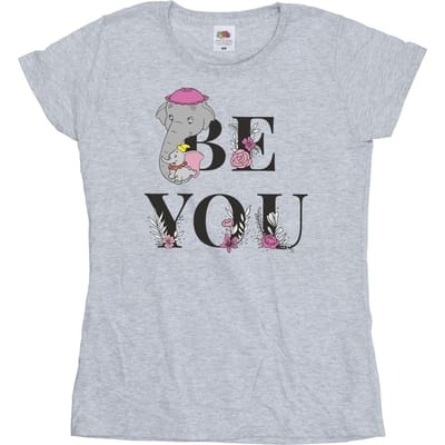 Disney Dames/Dames Dumbo Be You Katoenen T-Shirt (Sportgrijs)