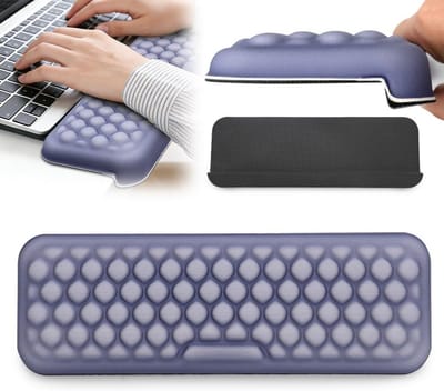Ergonomische L-vormige polssteun met traagschuim voor toetsenbord en gaming - Comfortabel en ondersteunend voor kantoor en thuiskantoor