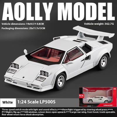 1:24 Jouets Modèles en Alliage Lp500S, Décorations de Bureau Cool, Ornements Exquis, Cadeaux d'Halloween/Noël/Anniversaire