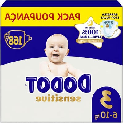 Luiers maat 3 - Baby luiers - Huidbescherming baby - Zacht als een veer - 168 stuks - Wit
