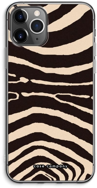 Case Company® - Hoesje geschikt voor iPhone 11 Pro Max hoesje - Arizona Zebra - Soft Cover Telefoonhoesje - Bescherming aan alle Kanten en Schermrand