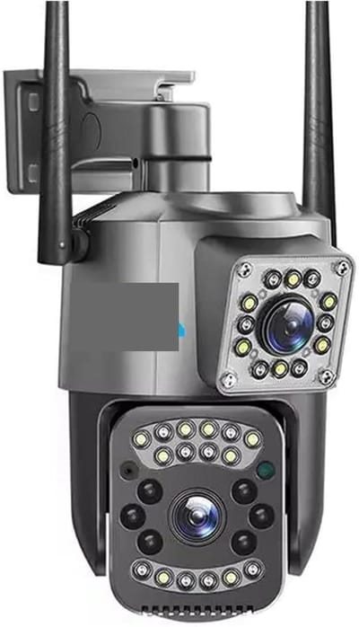 Beveiligingscamera Buiten - IP Camera PTZ - Huisbewaking Thuis - Dubbele Lens Zoom - 8MP 4K Resolutie - Zwart