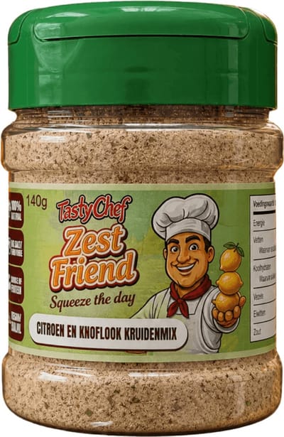 TastyChef Citroenkruiden Zoutvrij - ZEST FRIEND - 140 g