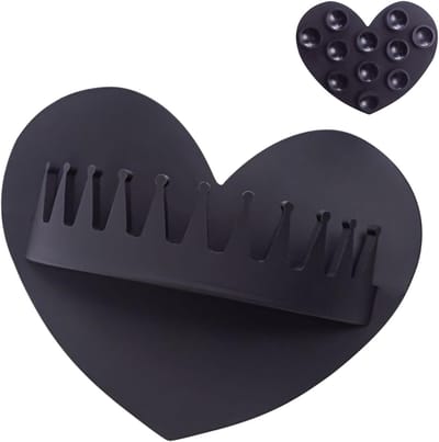 Wall Shower Hair Catcher, Suction Cup Silicone Hair Grabber, 12x9.9x3.6cm/4.72x3.9x1.42 inches Reusable Bathtub Trap Drain Protector for Bathroom Family Friends