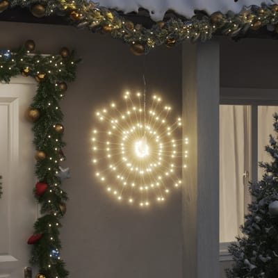 vidaXL Kerstverlichting vuurwerk 8 st 140 warmwitte LED's 17 cm