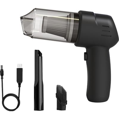 Aspirateur Portable avec moteur puissant 100W 9000Pa, nettoyage à main sans fil noir