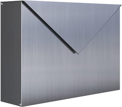 Wandbrievenbus - Brievenbus muur - Post ontvangen - Afsluitbaar met sleutel - 46x32x11.5 cm - Roestvrij staal