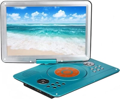 Draagbare DVD-speler - Muziekspeler - Familie entertainment - Draaibaar HD scherm - 141 inch - Groen