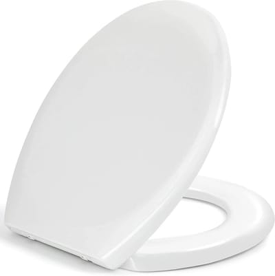 SnelShoppen - Luxe Bidet Toiletbril TS1008R Wit Rond - Makkelijk te Installeren, Hoogwaardige Kunststof, Snelle Ontgrendeling - Perfect voor Badkamer
