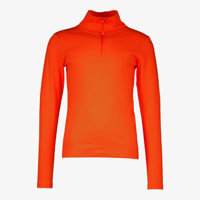 Mountain Peak kinder thermoshirt met rits oranje - Maat 152