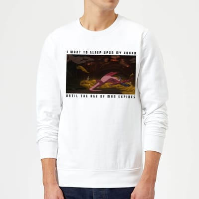 Rick and Morty I Want To Sleep Upon My Hoard Sweatshirt - White - S