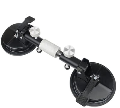 Vacuüm Tegellifter - Platenhouder - Zware Objecten Verplaatsen - Universele Montagebeugel - 44 x 17 x 13.4 cm - Zwart