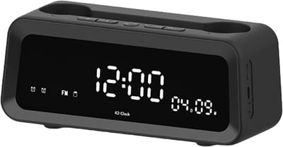 Digitale Wekker - Digitale Klok-groot lcd - Draadloze luidsprekerwekker - draagbare digitale slaapkamerwekker - met temperatuurweergave - Eeuwigdurende kalender - Kleine spreker - voor thuis - woonkamer - werkplek