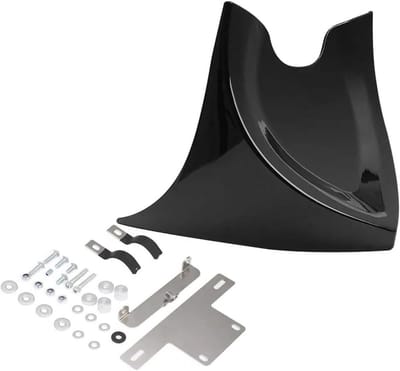 Motorfiets Onderkin Kuip - Voorspoiler Winglets - Rijcomfort Verbeteren - Vermindert Rijwind - Universele Pasvorm - Zwart
