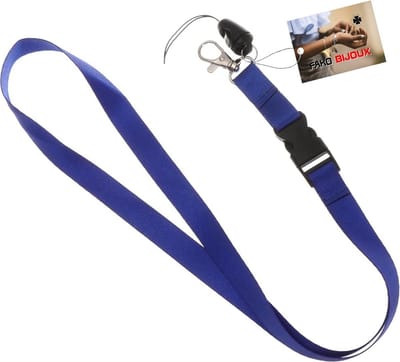 Blauw Keycord - Lanyard - Sleutelkoord - Badgehouder - 51cm - 20mm - Blauw