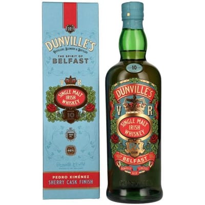 Dunville's Ierse whiskey Dunville's 10 Years Old Single Malt Irish Whiskey PX Cask 46% Vol. 0,7l in geschenkverpakking