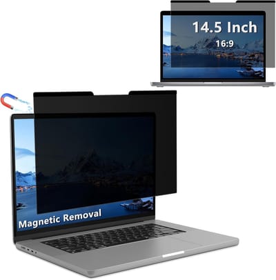 Famanu – Magnetische monitor - privacyfilter - anti-blauw licht - verblindingsbescherming - displaybescherming voor computer en desktop - privacyfilter voor 14,5 inch - 16:9 - privacyfolie 14,5 inch