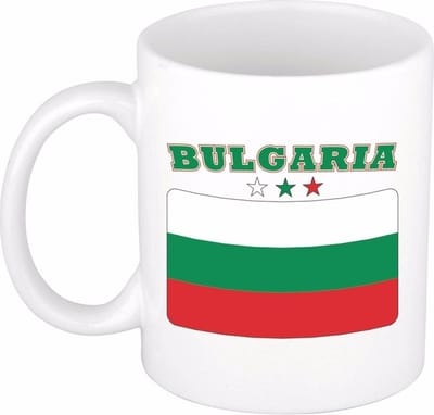 Koffie mok met vlag Bulgarije - drinkbeker - Bulgaarse vlag - 300 ml - supporters - feestartikelen - cadeau
