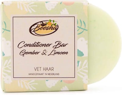 Beesha - Conditioner Bar Gember & Limoen - Vegan - Sulfaatvrij - Parabeenvrij - CG Proof