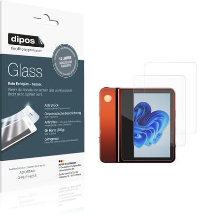 dipos – 2x Matte Pantserfolie geschikt voor AOOSTAR G-FLIP H255 | 9H Screenprotector