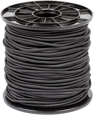 Rubbermagazijn - Elastisch koord - Zwart - 4mm - Lengte: 100 meter - Elastiek op rol - Zeer elastisch & slijtvast