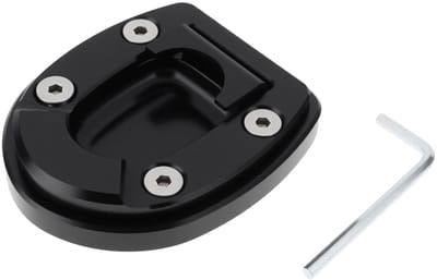 Dailygoods- Kickstand Extension Zwart - Motorfiets Zijstandaard Pad - Aluminiumlegering - Compatibel met Vespa GTS/GTV/GT/Beverly400s - Verbeterde Stabiliteit - Langdurige Ondersteuning - Standaardpad