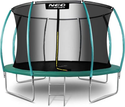 Tuintrampoline Rond - Springkussen Buiten - Kinderen Spelen - Veiligheidsnet Binnenin - 366 cm Diameter - Groen