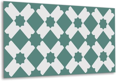 Tulup PVC Wandpaneel - Geometrisch Patroon Vinyl Wandpaneel - 100 cm x 50 cm - Groente Zelfklevend Wandpaneel - 1 stuk - Wandbekleding Vinyl - Mozaïek Wandpaneel - PVC Muurpaneel - Plaktegels Keuken en Badkamer