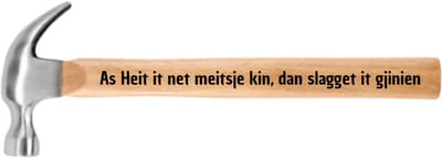 As Heit it net meitsje kin, dan slagget it gjinien - Hamer - Cadeau voor heit