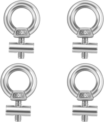 4 stuks roestvrijstalen kederstoppers 6 mm voor caravan, camper en boot, accessoires voor kederrail en voortenten