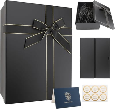 Grote Geschenkdoos - Cadeaubox Deksel - Verpakken van Cadeaus - Snel Opvouwbaar Ontwerp - 29 x 22 x 10.5 cm