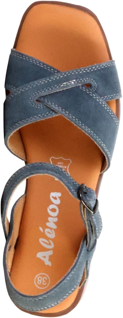 Alénoa leren sandalen met hak