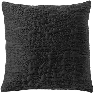 Dutch Decor LYLA - Sierkussen 45x45 cm - 3D - effen print - Raven - zwart - Inclusief binnenkussen - Luxe kussens voor woonkamer & bank